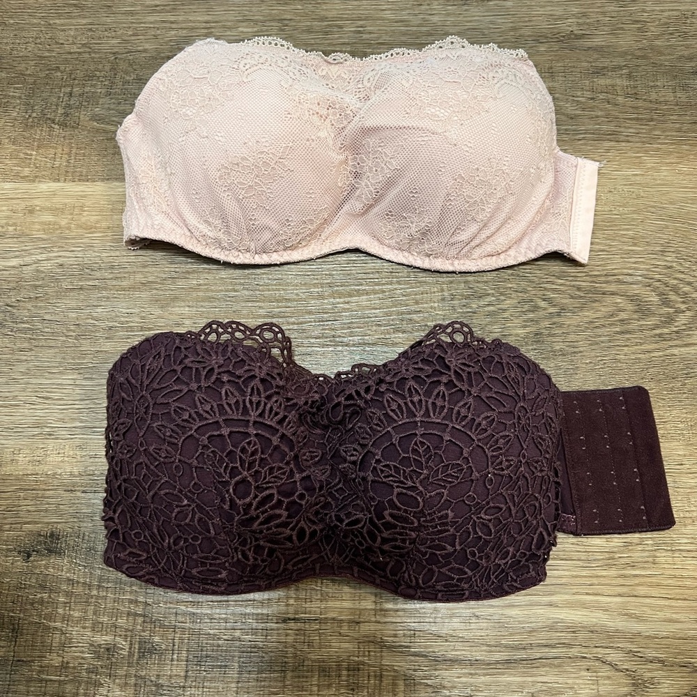 Peach John 32B Bandeau bra x2